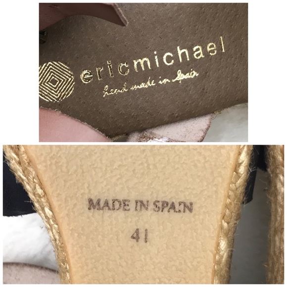 Eric Michael Black Rose Quinny Mid Wedge Sandal 41 - Picture 3 of 8